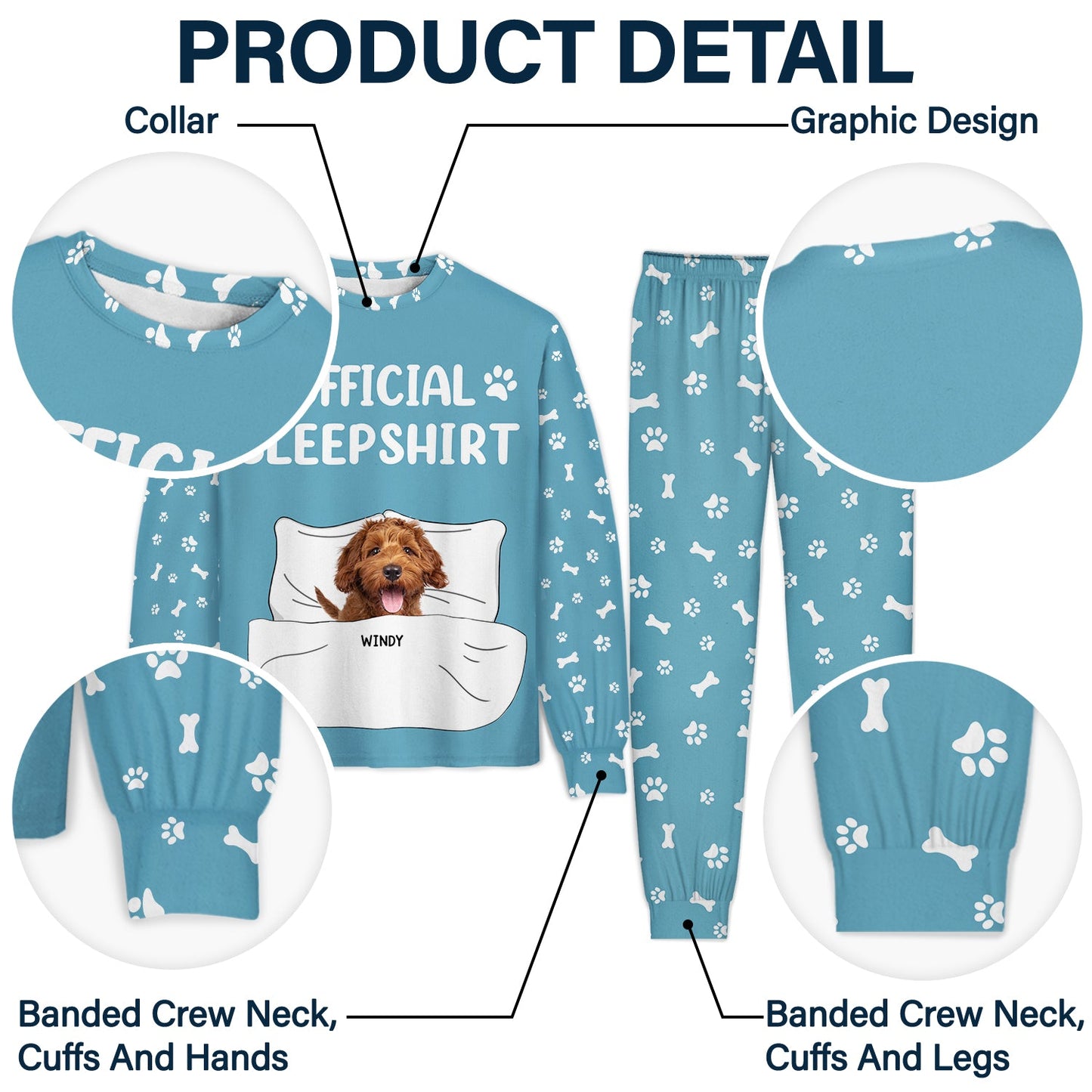 Custom Photo Dog Cat The Real Snuggle - Gift For Pet Lovers - Personalized Unisex Pajamas Set